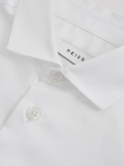 Reiss White Remote 3-9 yrs Slim Fit Cotton Shirt - Image 6 of 6