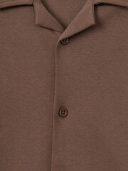 Reiss Tobacco Caspa 3-9 yrs Cotton Cuban Collar Shirt - Image 6 of 6