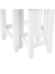 K Interiors White Windsor Solid Wood Nest of 2 Tables - Image 5 of 5