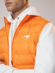 Reiss x McLaren F1 Team Papaya Hybrid Quilt and Knit Gilet - Image 4 of 7