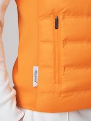 Reiss x McLaren F1 Team Papaya Hybrid Quilt and Knit Gilet - Image 7 of 7