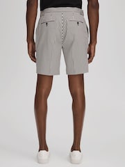 Reiss Black/White Stream Striped Adjuster Shorts - Image 5 of 6