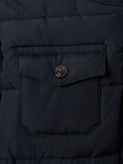 Reiss Navy Mist Senior Padded Faux Fur Coat - Image 6 of 6