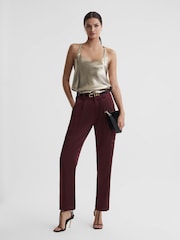 Paige Satin Cargo Trousers - Image 1 of 6