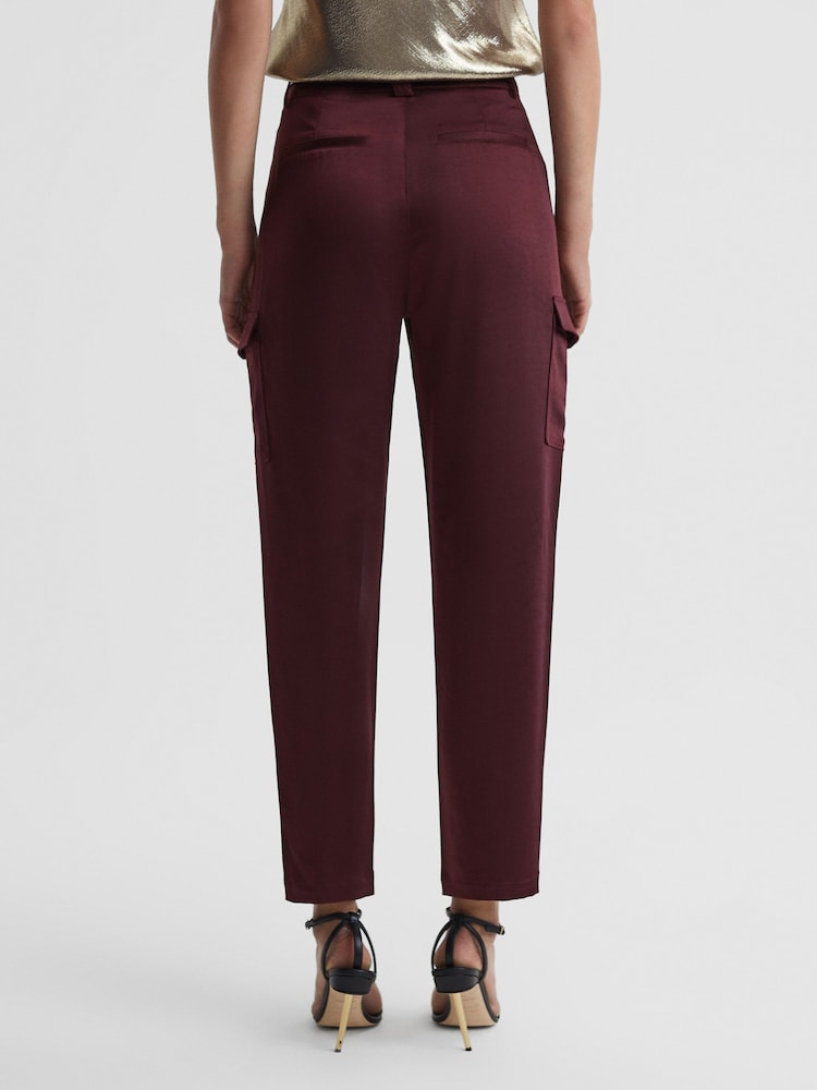 Paige Satin Cargo Trousers - Image 5 of 6