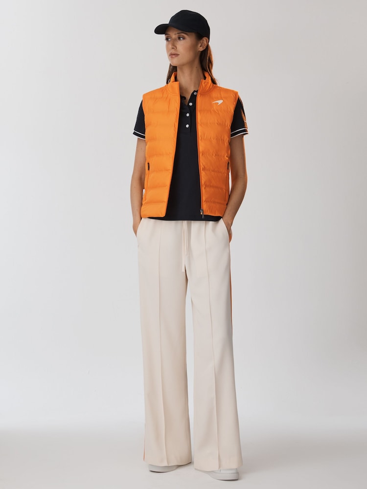Reiss x McLaren F1 Team Papaya McLaren F1 Hybrid Quilt and Knit Gilet - Image 3 of 9