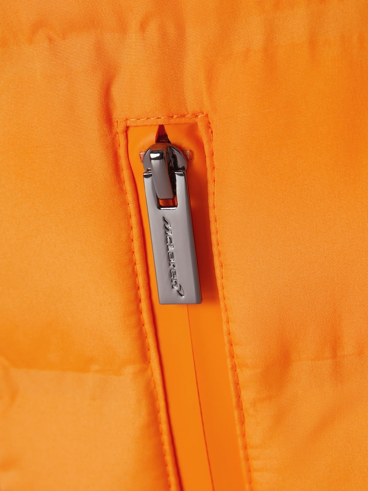 Reiss x McLaren F1 Team Papaya McLaren F1 Hybrid Quilt and Knit Gilet - Image 8 of 9