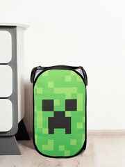 Jay Franco Green Minecraft Creeper 80L Pop-Up Laundry Hamper for Clothes or Toys - Image 1 of 4