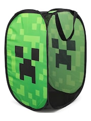 Jay Franco Green Minecraft Creeper 80L Pop-Up Laundry Hamper for Clothes or Toys - Image 3 of 4