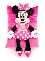 Jay Franco Pink Disney Minnie Mouse Plush Snuggle Pillow - Super Soft 3D Bed Cushion - Image 1 of 5
