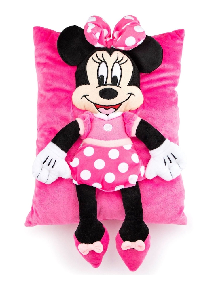 Jay Franco Pink Disney Minnie Mouse Plush Snuggle Pillow - Super Soft 3D Bed Cushion - Image 1 of 5