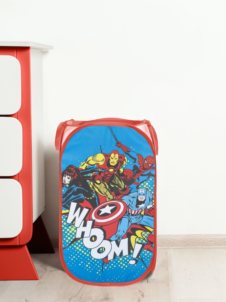 Jay Franco Blue Marvel Comics Avengers Whoom 80L Pop-Up Laundry Hamper for Clothes or Toys - Image 1 of 1