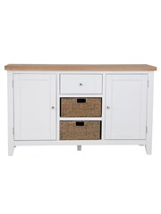 K Interiors White Windsor Solid Wood Large Sideboard - Image 2 of 6