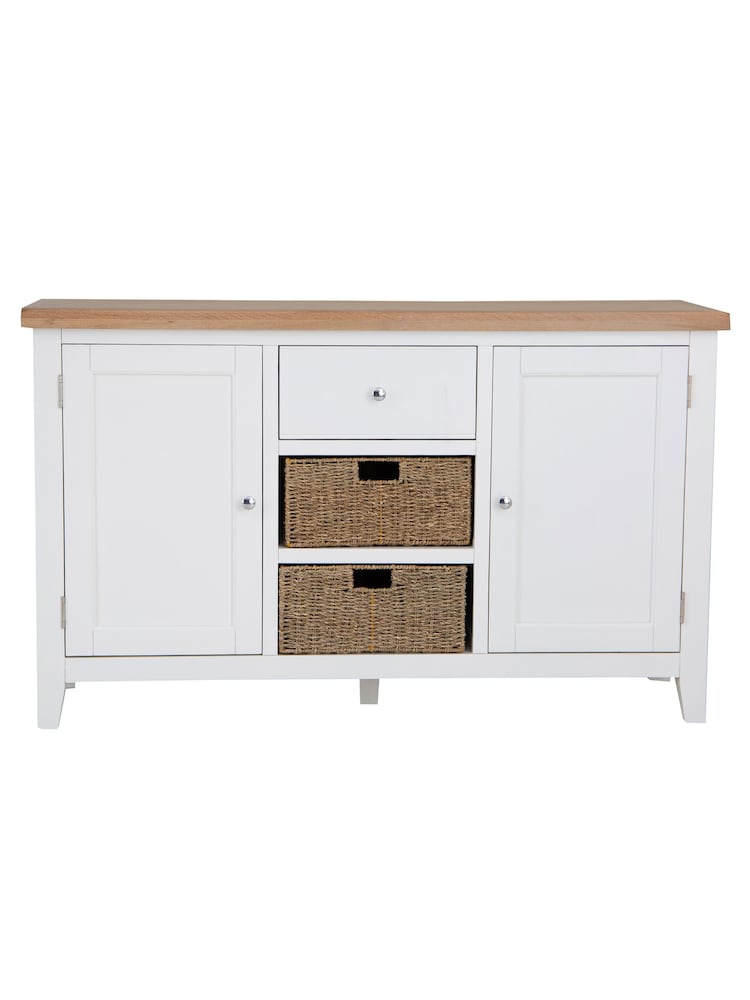 K Interiors White Windsor Solid Wood Large Sideboard - Image 2 of 6
