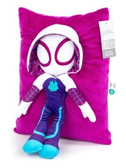 Jay Franco Pink Marvel Spidey and His Amazing Friends Ghost Spider Gwen Plush Snuggle Pillow - Super Soft 3D Bed Cushion - Image 1 of 4