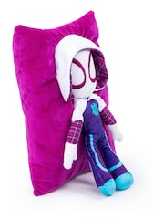 Jay Franco Pink Marvel Spidey and His Amazing Friends Ghost Spider Gwen Plush Snuggle Pillow - Super Soft 3D Bed Cushion - Image 2 of 4