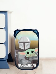 Jay Franco Star Wars The Mandalorian He's With Me 80L Pop-Up Laundry Hamper for Clothes or Toys - Image 1 of 4