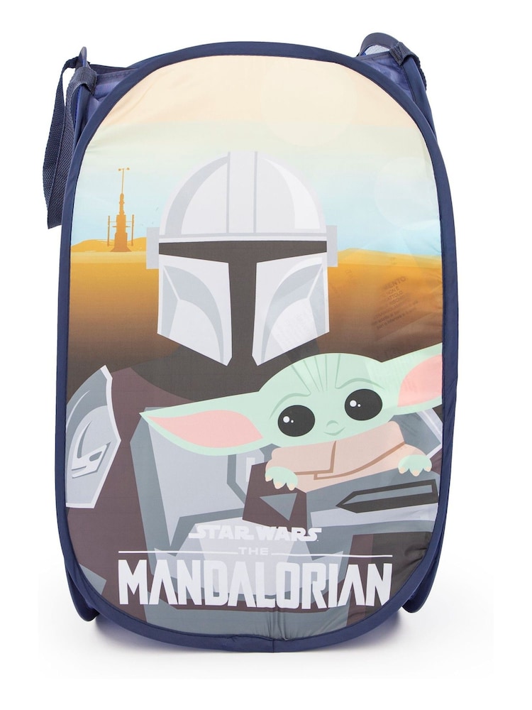 Jay Franco Star Wars The Mandalorian He's With Me 80L Pop-Up Laundry Hamper for Clothes or Toys - Image 2 of 4