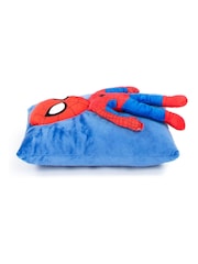 Jay Franco Blue/Red Marvel Spiderman Plush Snuggle Pillow - Super Soft 3D Bed Cushion - Image 3 of 3