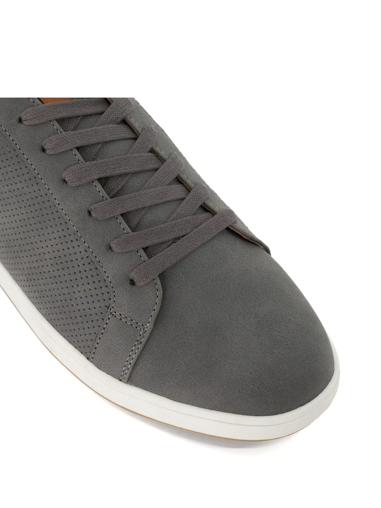 Dune London Grey Wide Fit Tezzy Perf Entry Trainers - Image 2 of 6 Dune London Grey Wide Fit Tezzy Perf Entry Trainers - Image 2 of 6