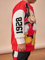 Red/Black Mickey Mouse Crew Neck Sweatshirt and Joggers Set (3mths-8yrs) - Image 3 of 9