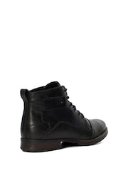 Dune London Black Heavy Duty Leather Simon Ankle Boots - Image 3 of 8