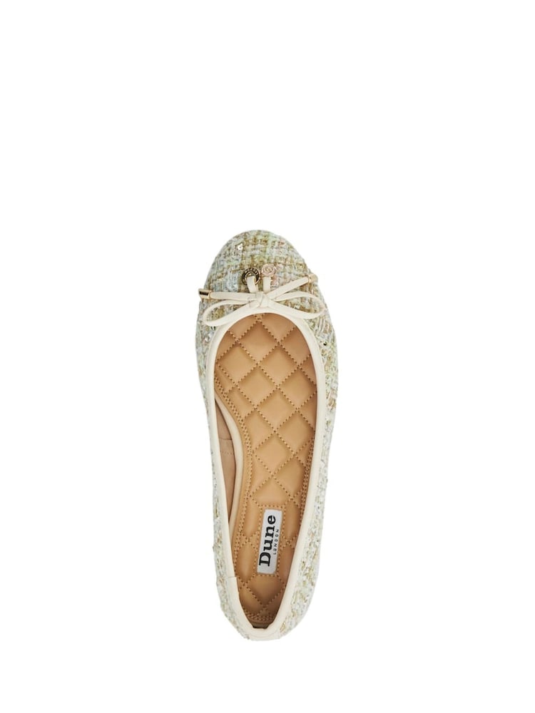Dune London Natural Regular Fit Hallo Charm Trim Ballet Shoes - Image 5 of 5