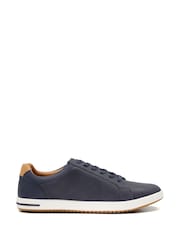 Dune London Blue Wide Fit Tezzy Perf Trainers - Image 2 of 6