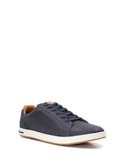 Dune London Blue Wide Fit Tezzy Perf Trainers - Image 3 of 6