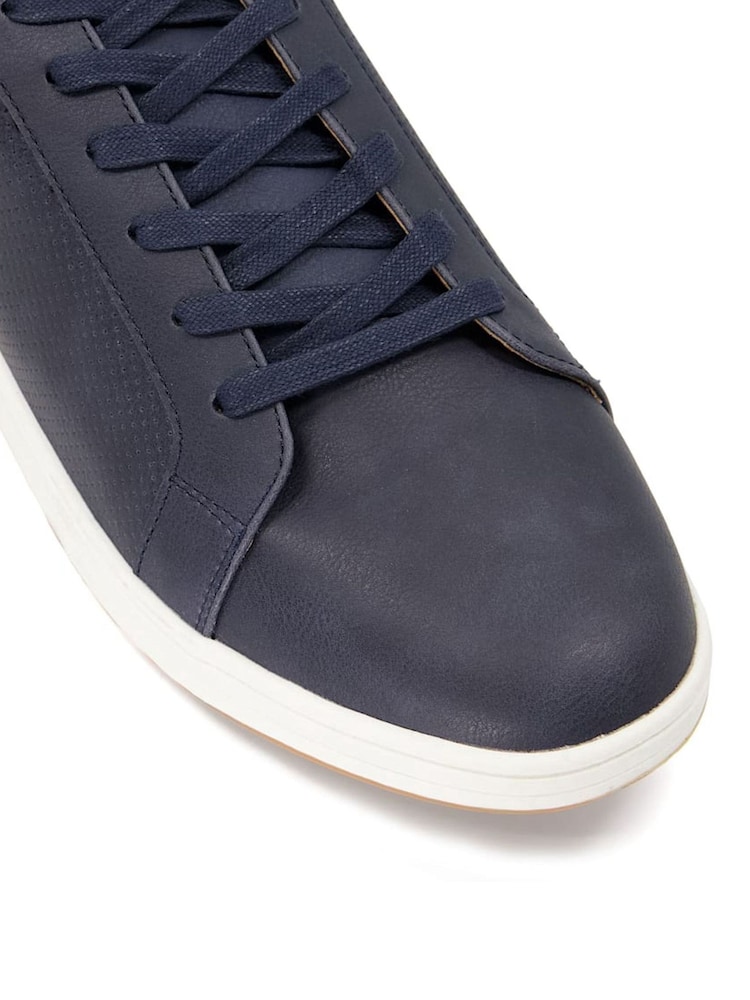 Dune London Blue Wide Fit Tezzy Perf Trainers - Image 5 of 6