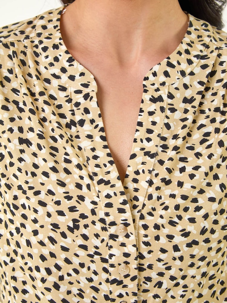 Roman Natural Petite Spot Print Vest Top - Image 6 of 6