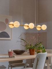 Its About Romi Gold Carrara White Marble Effect 6 Globe Hanging Ceiling Light - Image 1 of 3