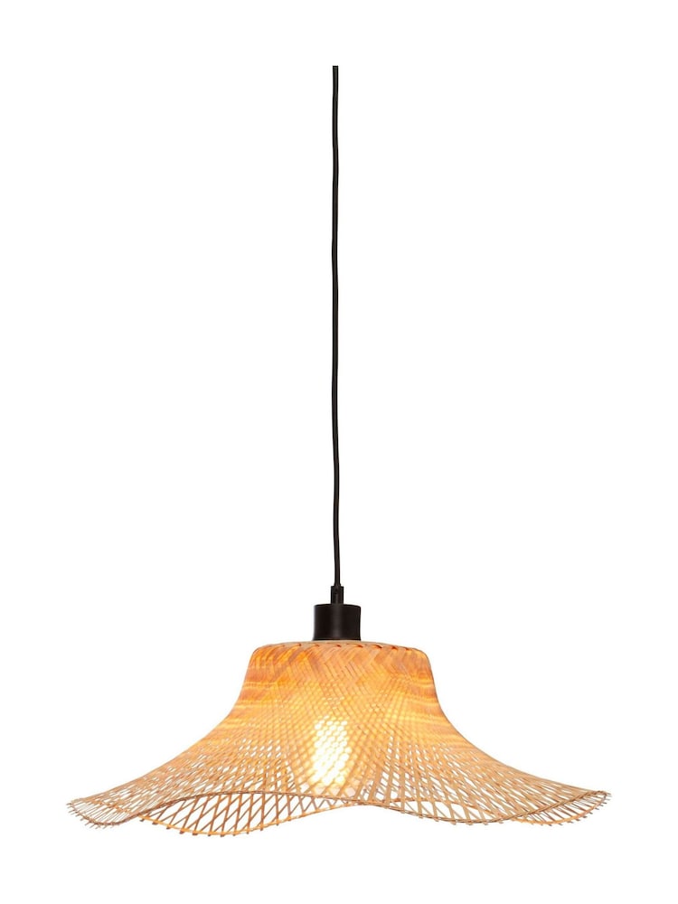 Good & Mojo Natural Ibiza Bamboo Wavy Ceiling Light - Image 3 of 3