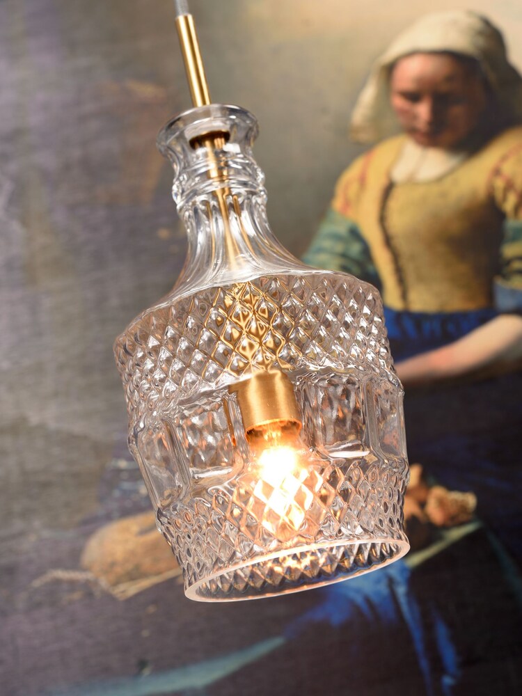 Its About Romi Gold Brussels Straight Glass Hanging Ceiling Light - Image 2 of 3