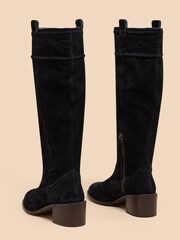 White Stuff Black Connie Suede Pull On Boots - Image 3 of 3