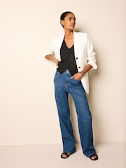 Smokey Blue Wide Leg Jeans - Image 1 of 7