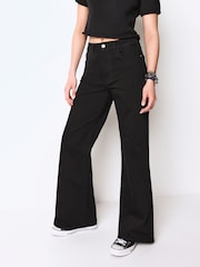 Black Wide Leg Jeans - Image 1 of 5