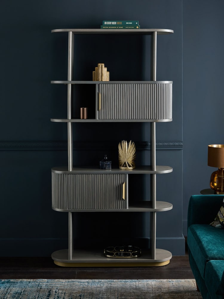 Dark Grey Valencia Marble Mango Wood Shelf - Image 2 of 7