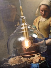 Its About Romi Gold Brussels Round Glass Hanging Ceiling Light - Image 3 of 3