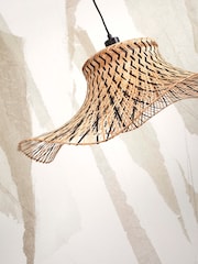 Good & Mojo Natural Ibiza Bamboo Wavy Ceiling Light - Image 3 of 3
