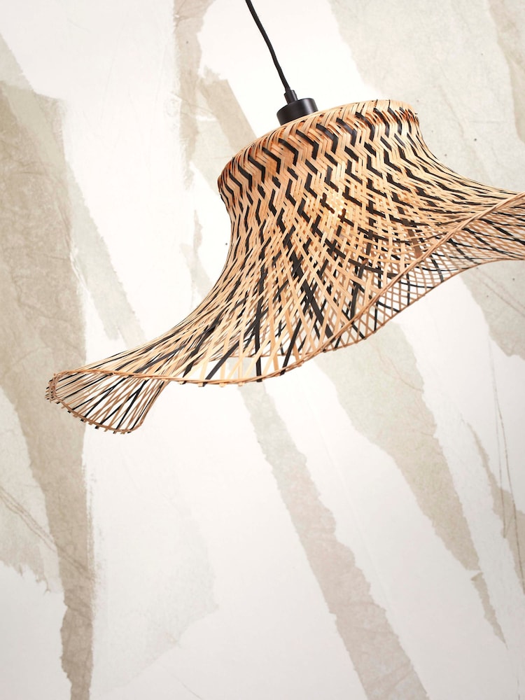 Good & Mojo Natural Ibiza Bamboo Wavy Ceiling Light - Image 3 of 3