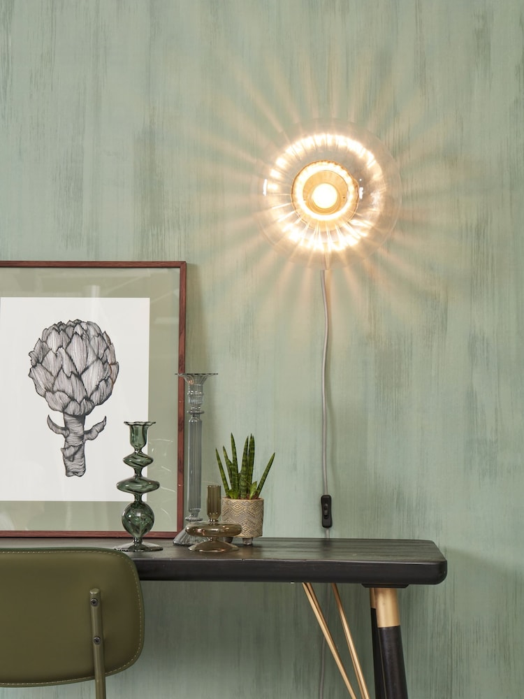 Its About Romi Gold Brussels Round Glass Wall Light - Image 1 of 3