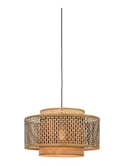 Good & Mojo Black Bhutan Bamboo Viscose Hanging Ceiling Light - Image 2 of 3