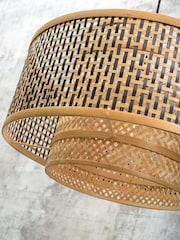 Good & Mojo Black Bhutan Bamboo Viscose Hanging Ceiling Light - Image 3 of 3