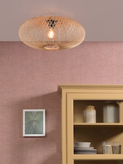 Good & Mojo Natural Cango Bamboo Viscose Ellipse Ceiling Light - Image 1 of 3