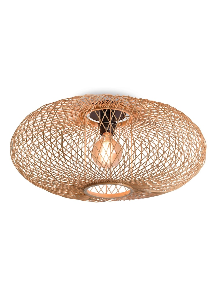 Good & Mojo Natural Cango Bamboo Viscose Ellipse Ceiling Light - Image 2 of 3