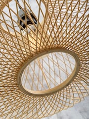 Good & Mojo Natural Cango Bamboo Viscose Ellipse Ceiling Light - Image 3 of 3