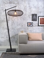 Good & Mojo Black Cango Bamboo Floor Lamp - Image 1 of 1