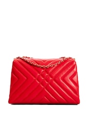 Dune London Red Chrome Regent Small Quilted Shoulder Bag - Image 3 of 6