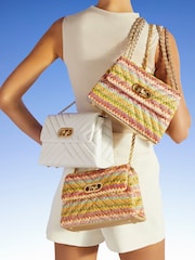Dune London White Small Regent Quilted Shoulder Bag - Image 1 of 7